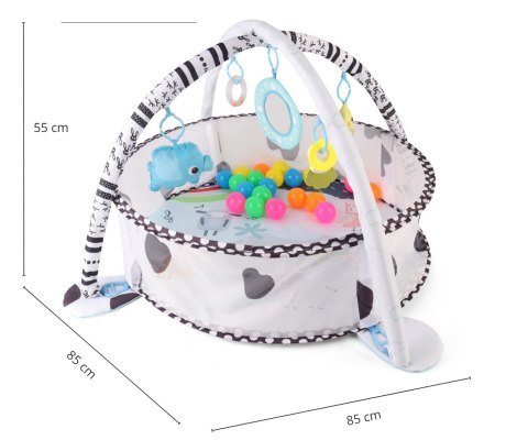 Milly Mally Mata edukacyjna 2w1 Basen z piłkami kontrastowa TinyMini JL626-2D