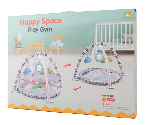 Milly Mally Mata edukacyjna 2w1 Basen z piłkami kontrastowa TinyMini JL626-2D