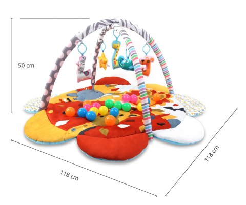 Milly Mally Mata edukacyjna 2w1 Kwiat Safari TinyMini JL639-2B