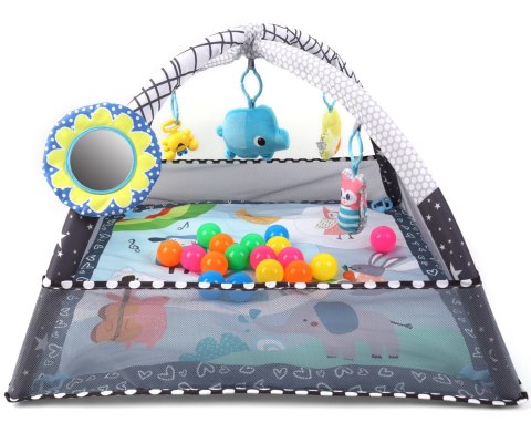 Milly Mally Mata edukacyjna 2w1 Kojec z piłeczkami kontrastowa TinyMini JL652-1A