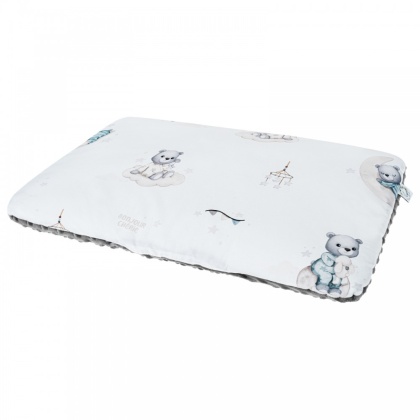 Poduszka dwustronna bawełna minky 40 x 60 Misie