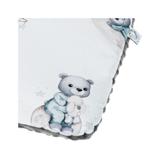 Poduszka dwustronna bawełna minky 40 x 60 Misie