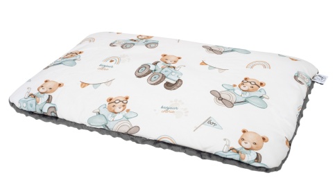 Poduszka dwustronna bawełna minky 40 x 60 Traktory