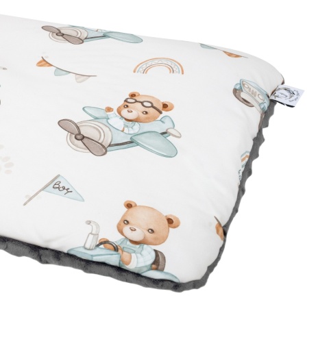 Poduszka dwustronna bawełna minky 40 x 60 Traktory