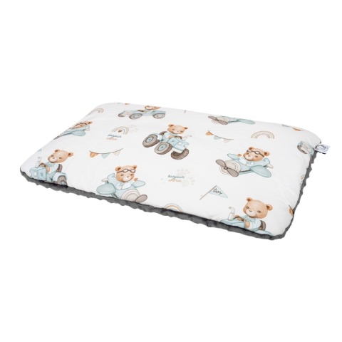 Poduszka dwustronna bawełna minky 40 x 60 Traktory