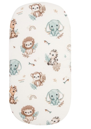 Prześcieradło bawełniane z gumką 60x120 Safari