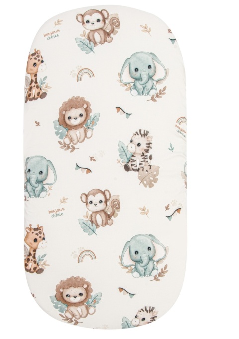 Prześcieradło bawełniane z gumką 60x120 Safari