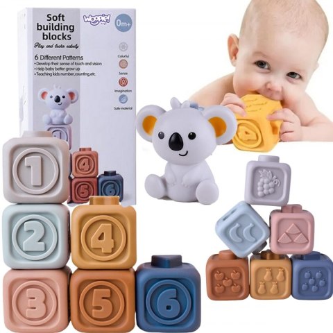 Woopie Baby Zestaw piramidka klocki sensoryczne