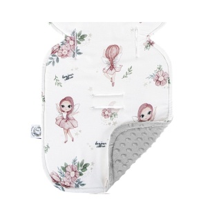 Wkładka do wózka spacerowego Mała dwustronna bawełna minky 80x36 Wróżki