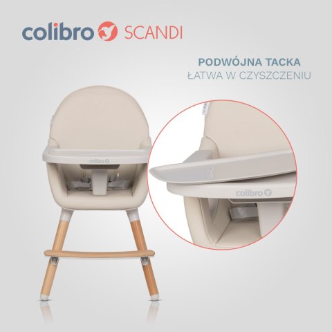Colibro Krzesełko do karmienia 3w1 Scandi Almond