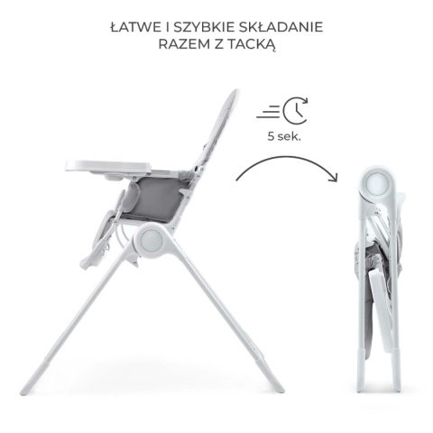Kinderkraft Krzesełko do karmienia BINCI light grey