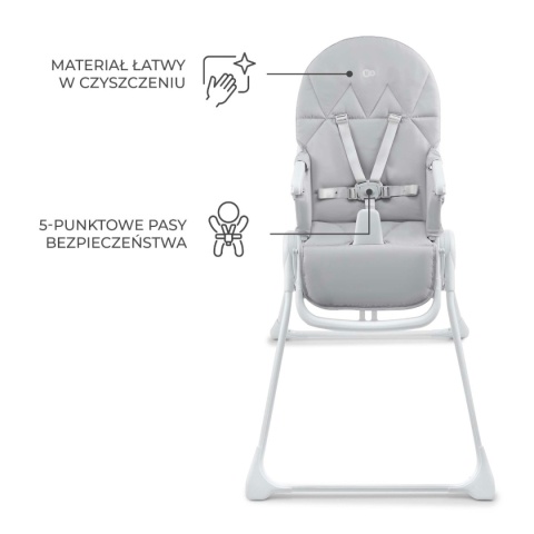Kinderkraft Krzesełko do karmienia BINCI light grey