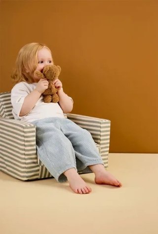 Kid's Concept - Rozkładany fotel w paski