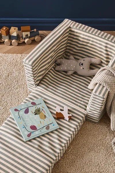 Kid's Concept - Rozkładany fotel w paski