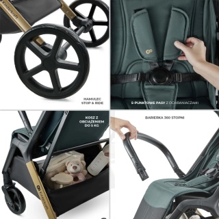 Kinderkraft Wózek spacerowy Loom Jade zielony