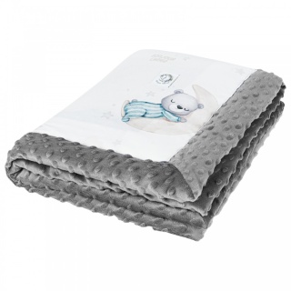 Kocyk niemowlaka Light bawełna minky 65x75 Misie