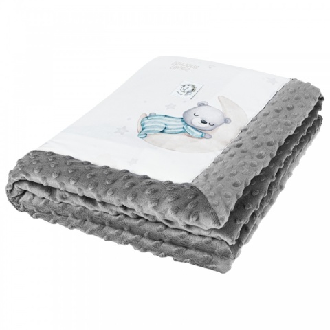 Kocyk niemowlaka Light bawełna minky 65x75 Misie
