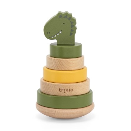 Drewniana zabawka piramida - Dinozaur Trixie Baby