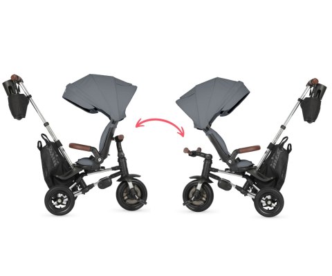 Rowerek Trójkołowy 4w1 Qplay Nova Deluxe Grey (szary)