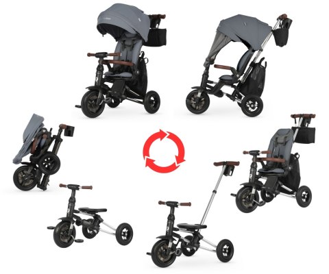 Rowerek Trójkołowy 4w1 Qplay Nova Deluxe Grey (szary)