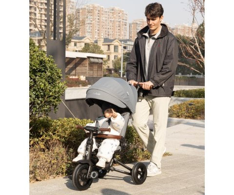 Rowerek Trójkołowy 4w1 Qplay Nova Deluxe Grey (szary)