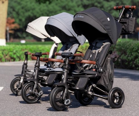 Rowerek Trójkołowy 4w1 Qplay Nova Deluxe Grey (szary)