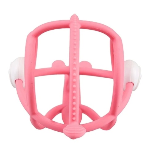 Mombella Gryzak z grzechotką Ślimak pink