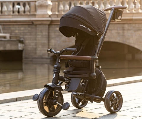 Qplay Rowerek trójkołowy 7w1 Comfo Max Black