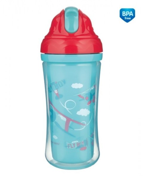 Canpol Bidon ze składaną rurką silikonową 260ml Samoloty