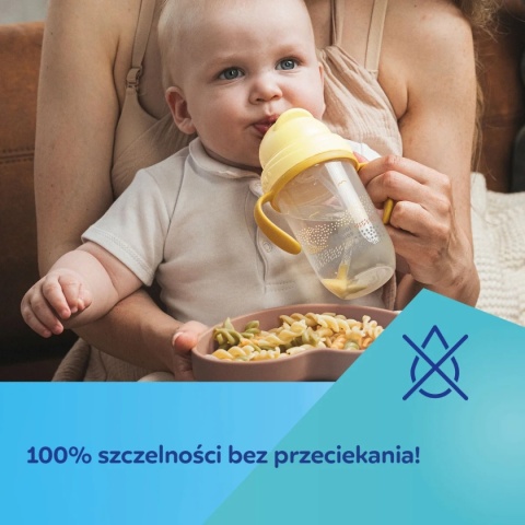 Canpol Kubek niekapek z rurką i odważnikiem 270 ml Mountains zielony