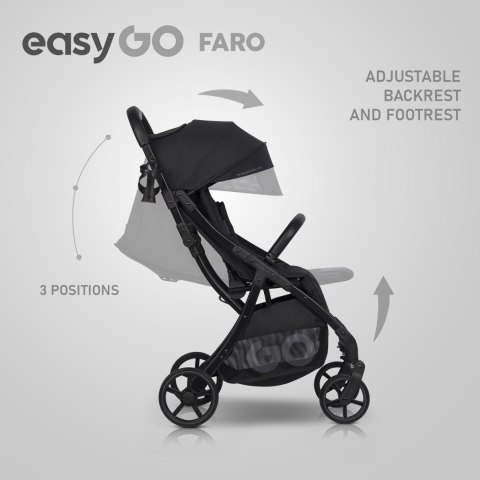 Wózek spacerowy dziecięcy EasyGo Faro Ebony Czarny