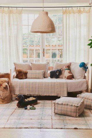 Dywan Tartan Blue Sage Wouf Wouf - 140×190 cm, Lorena Canals
