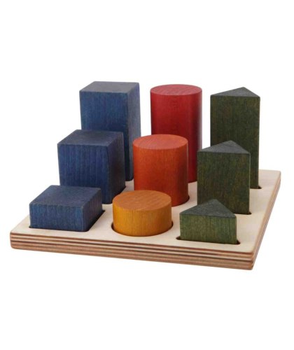 Wooden Story Drewniane Klocki do Sortowania Kształtów - Kolorowe XL