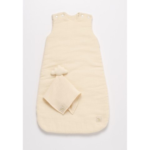 Śpiwórek 0-6 miesięcy + chusteczka/przytulanka Uni Vanilla, SAUTHON