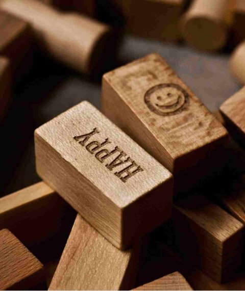 Wooden Story Drewniane Klocki Peace & Love w Skrzynce - 108 elementów