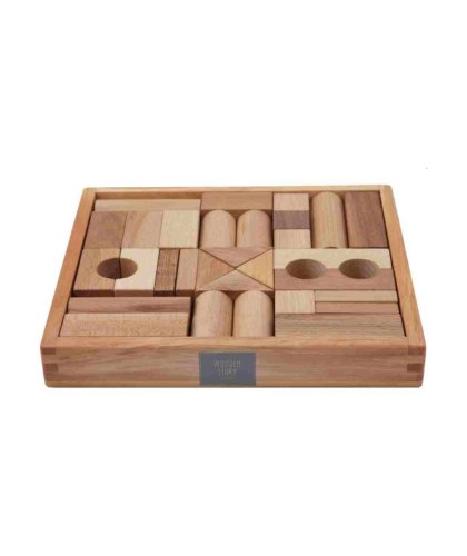 Wooden Story Drewniane Klocki w Skrzynce - Naturalne, 30 Elementów