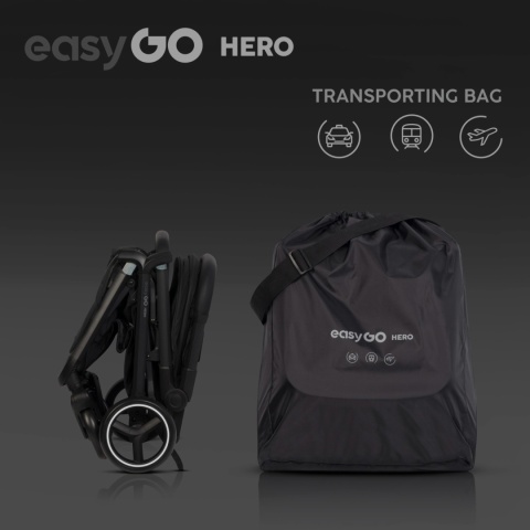 Wózek dziecięcy EasyGo Hero Ebony Czarny