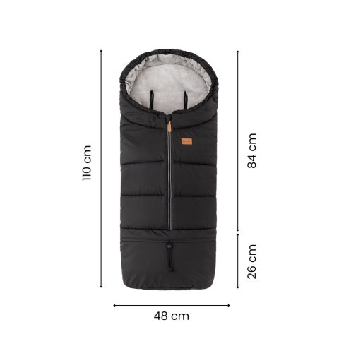 Petite&Mars Zimowy śpiworek do wózka Jibot 3w1 Ink Black
