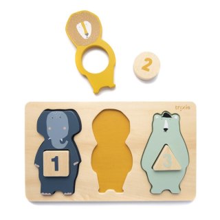 Drewniane Puzzle Edukacyjne - Nauka Liczenia Trixie Baby