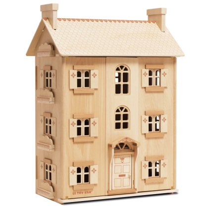 Naturalny drewniany domek dla lalek, zabawka dla dzieci, lalki, Le Toy Van