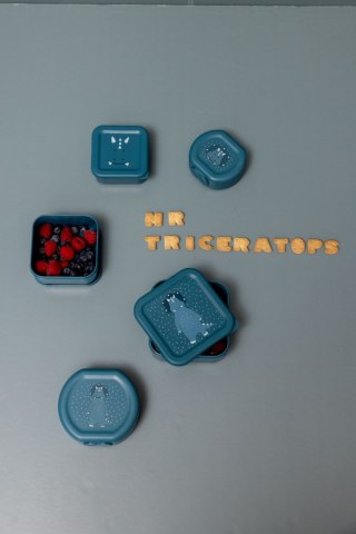 Zestaw pojemników na przekąski 3 szt. - Triceratops Trixie Baby
