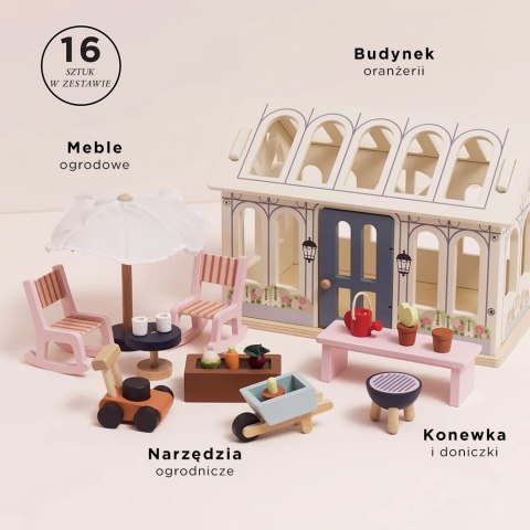 Drewniana oranżeria zestaw, domek dla lalek, zabawka dla dzieci, Le Toy Van