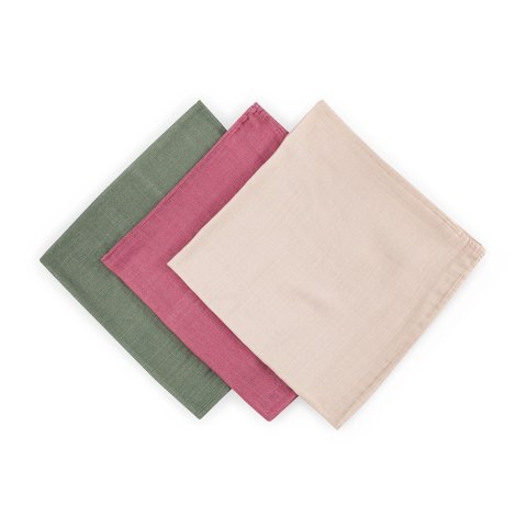 Petite&Mars Zestaw pieluszek z muślinu bambusowego 3 szt 68x68 cm Botanic Tones