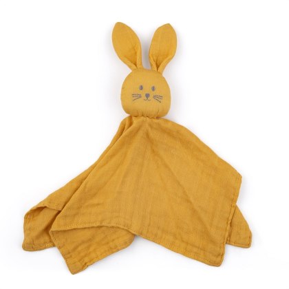 Petite&Mars Bambusowa muślinowa przytulanka Hugo Intense Ochre