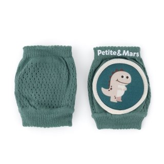Petite&Mars Elastyczne nakolanniki do raczkowania Follow Misty Green 6 m+