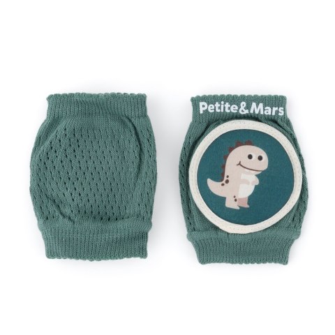 Petite&Mars Elastyczne nakolanniki do raczkowania Follow Misty Green 6 m+