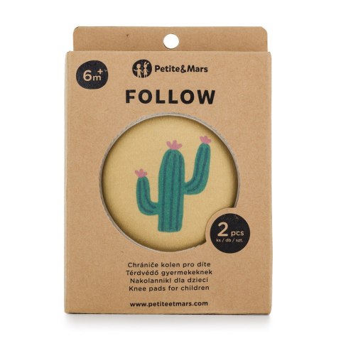 Petite&Mars Elastyczne nakolanniki do raczkowania Follow Intense Ochre 6 m+