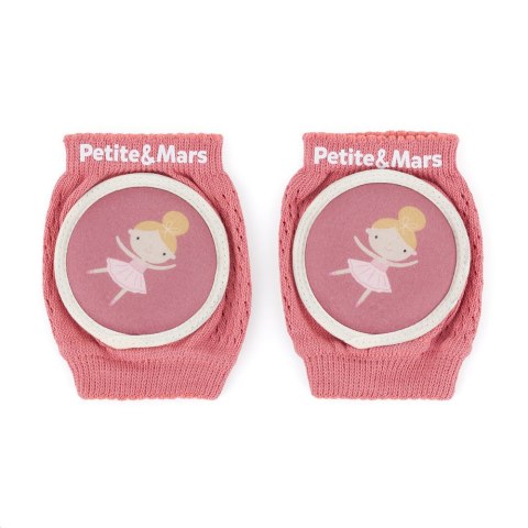Petite&Mars Elastyczne nakolanniki do raczkowania Follow Dusty Rose 6 m+
