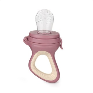 Petite&Mars Silikonowy gryzak do podawania owoców dla niemowląt Fruzi Rose Sand 6 m+