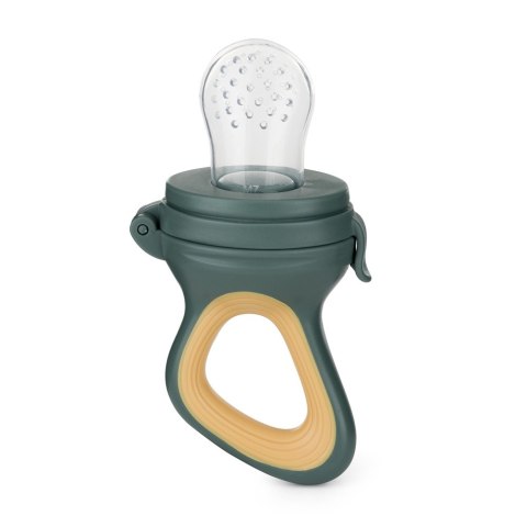 Petite&Mars Silikonowy gryzak do podawania owoców dla niemowląt Fruzi Green Ochre 6 m+